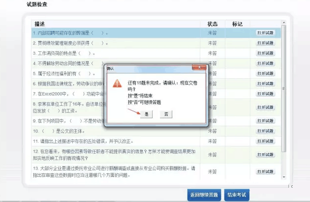 2017年5月21日 二级人力资源管理师上机考试